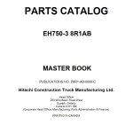 Hitachi EH750-3 8R1AB Parts Catalog P8R1-AB-0000-C