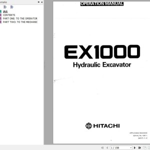 Hitachi EX1000 Operator's Manual EM177-1-2