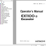 Hitachi EX1100-3 Operator's Manual
