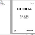 Hitachi EX1100-3 Parts Catalog & Operator's Manual