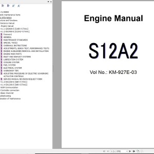 Hitachi EX1200-5 EX3600-5 EX1200-5C EX8000 Engine Manual