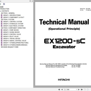Hitachi EX1200-5C Technical Manual Operational Principle TO18EE-00