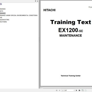 Hitachi EX1200-5C Training Text Maintenance TTLA-0573-EX
