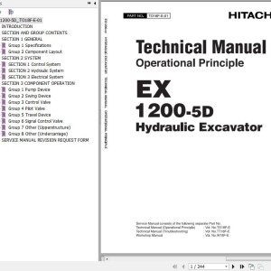Hitachi EX1200-5D Technical Manual Operational Principle TO18F-E-01