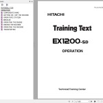 Hitachi EX1200-5D Training Text Operation TTLA-0732-EX