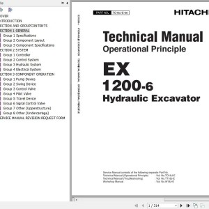 Hitachi EX1200-6 Technical Manual Operational Principle TO18J-E-00