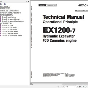 Hitachi EX1200-7 FCO Cummins Technical Manual Operational Principle TOKAA90-EN-01