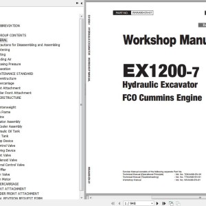 Hitachi EX1200-7 FCO Cummins Workshop Manual WKAA90-EN-01