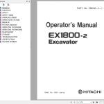 Hitachi EX1800-2 Operator's Manual