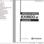 Hitachi EX1800-2 Operator's Manual