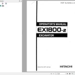 Hitachi EX1800-2 Operator's Manual
