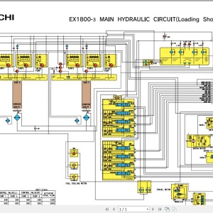 Hitachi EX1800-3 Electrical & Hydraulic Circuit Diagram TT144E-01