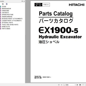 Hitachi EX1900-5 Parts Catalog