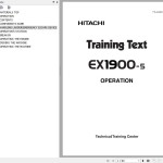 Hitachi EX1900-5 Training Text Operation TTLA-0597-EX