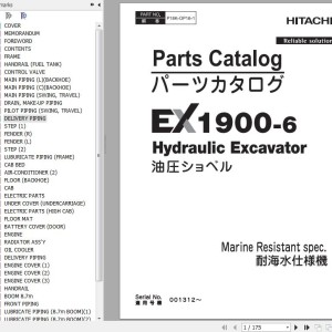 Hitachi EX1900-6 Parts Catalog