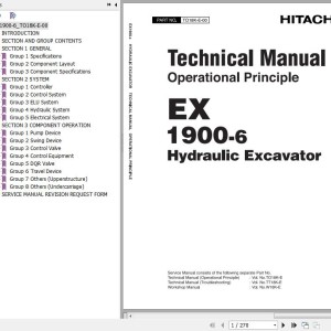 Hitachi EX1900-6 Technical Manual Operational Principle TO18K-E-00