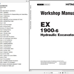 Hitachi EX1900-6 Workshop Manual W18K-E-00