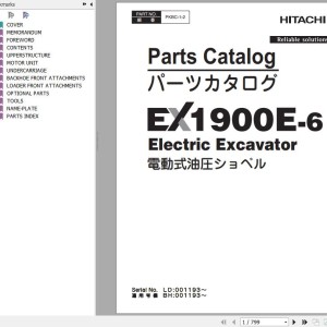 Hitachi EX1900E-6 Parts Catalog