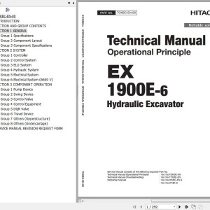 Hitachi EX1900E-6 Technical Manual Operational Principle TOKBC-EN-00