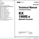 Hitachi EX1900E-6 Technical Troubleshooting Manual TTKBC-EN-00