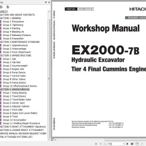 Hitachi EX2000-7B T4F Cummins Workshop Manual WKDB90-EN-00