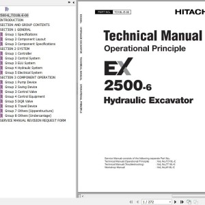 Hitachi EX2500-6 Technical Manual Operational Principle TO18L-E-00