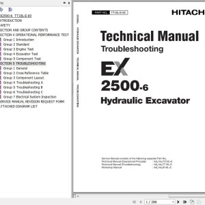 Hitachi EX2500-6 Technical Manual Troubleshooting TT18L-E-00