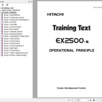 Hitachi EX2500-6 Training Text Operational Principle TTLA-0748-EX