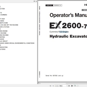 Hitachi EX2600-7 Cummins FCO Operator’s Manual