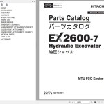 Hitachi EX2600-7 MTU FCO Parts Catalog PKED90-1-1