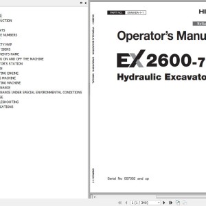 Hitachi EX2600-7 EX2600-7B Parts Catalog