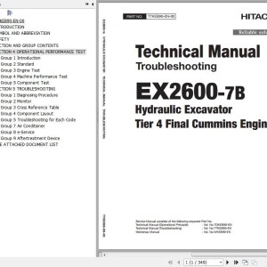 Hitachi EX2600-7B T4F Cummins Technical Manual Troubleshooting TTKEB90-EN-00