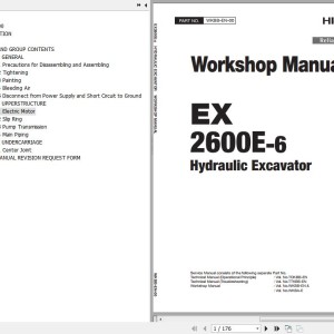 Hitachi EX2600E-6 Workshop Manual WKBB-EN-00