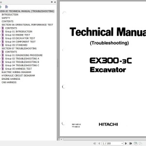 Hitachi EX300-3C Technical Manual Troubleshooting TT140E-01