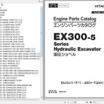 Hitachi EX300-5 Series Isuzu Engine Parts Catalog 6SD1-TQA01-4