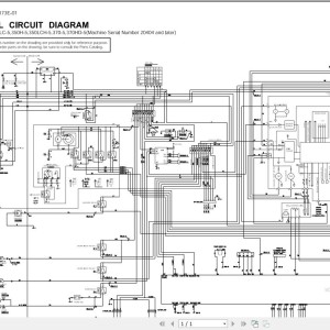 Hitachi EX300-5 To EX370HD-7 Electrical & Hydraulic Circuit Diagram TT173E-01