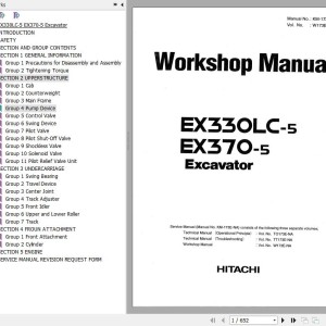 Hitachi EX330LC-5 EX370-5 Workshop Manual W173E-NA