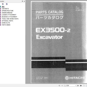Hitachi EX3500 EX3500-2 EX3500-3 Parts Catalog