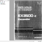 Hitachi EX3500 EX3500-2 EX3500-3 Parts Catalog