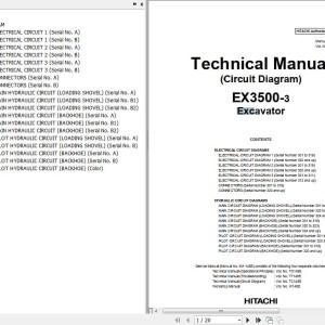 Hitachi EX3500-3 Technical Manual Circuit Diagram TC145E-00