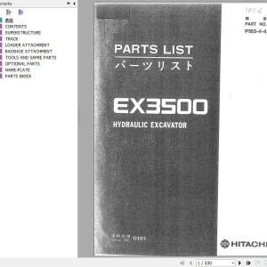 Hitachi EX3500 Parts List