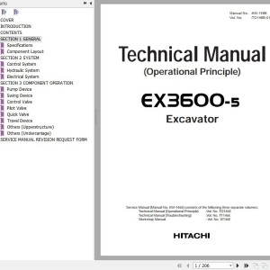 Hitachi EX3600-5 Technical Manual Operational Principle TO146E-01