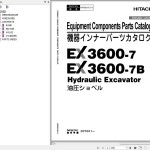 Hitachi EX3600-7 EX3600-7B Equipment Components Parts Catalog
