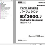Hitachi EX3600-7 FCO Cummins Parts Catalog PKFA90-1-1