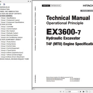 Hitachi EX3600-7B T4F MTU Technical Manual Operational Principle TOKFE90-EN-00