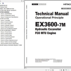Hitachi EX3600-7M MTU FCO Technical Manual Operational Principle TOKFD90-EN-00