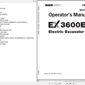 Hitachi EX3600E-6 Operator’s Manual