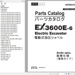 Hitachi EX3600E-6 Parts Catalog P18U-OP2-1