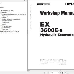 Hitachi EX3600E-6 Workshop Manual W18U-E-00