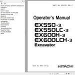 Hitachi EX550-3 To EX600LCH-3 Operator's Manual EM17B-EN1-1